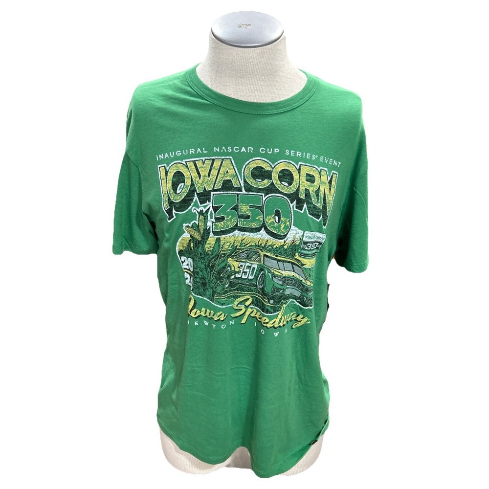47 Nascar Cup T Shirt Large Green Iowa Corn 350 Speedway